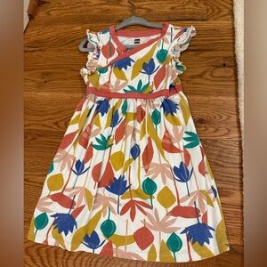 Tea Collection Wrap Neck Dress Egyptian Floral Size 4